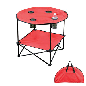 Canvas,Beach,Table,Folding,Lightweight,Tabletop,Holders,Portable,Picnic,Camping,Table,Storage