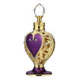 Vintage,Empty,Crystal,Metal,Purple,Heart,Perfume,Bottle,Filler,Glass,Collectible,Gifts