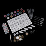 107Pcs,Epoxy,Resin,Casting,Molds,Jewelry,Pendant,Craft,Making,Silicone,Mould