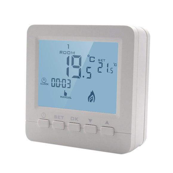 Boiler,Heating,Temperature,Controller,Programmable,Digital,Thermometer,Mounted,Thermostat,Thermoregulator