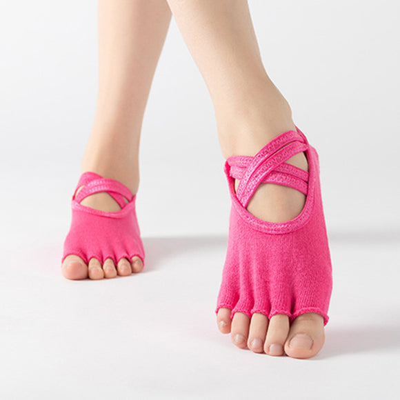 Women's,Terry,Socks,Finger,Double,Cross,Socks