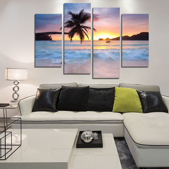 Miico,Painted,Combination,Decorative,Paintings,Seaside,Coconut,Decoration