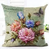 Honana,Flower,Eiffel,Tower,Style,Flower,Pillow,Cushion,Cover,Decor