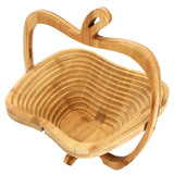Collapsible,Apple,Shaped,Bamboo,Basket,Kitchen,Fruit,Storage,Centerpiece,Decorations