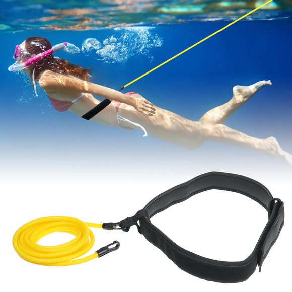 Yellow,Swimming,Resistance,Bands,Training,Belts,Harness,Static,Swimming,Exercise