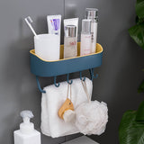 Drilling,Shower,Caddy,Hooks,Storage,Basket,Bathroom,Shelf,Mounted,Kitchen,Bathroom