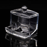 Storage,Boxes,Cotton,Holder,Clear,Acrylic,Cosmetic,Makeup,Hotel,Supplies