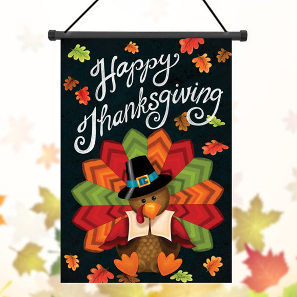 30x45cm,Thanksgiving,Polyester,Turkey,Welcome,Garden,Holiday,Decoration