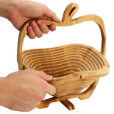 Collapsible,Apple,Shaped,Bamboo,Basket,Kitchen,Fruit,Storage,Centerpiece,Decorations