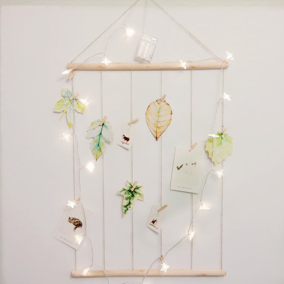 Photo,String,Lights,Household,Decoration,Light,Hanging,Display,Wooden,Picture,Phone,Frame,Collage,Artworks,Prints,Multi,Pictures,Organizer