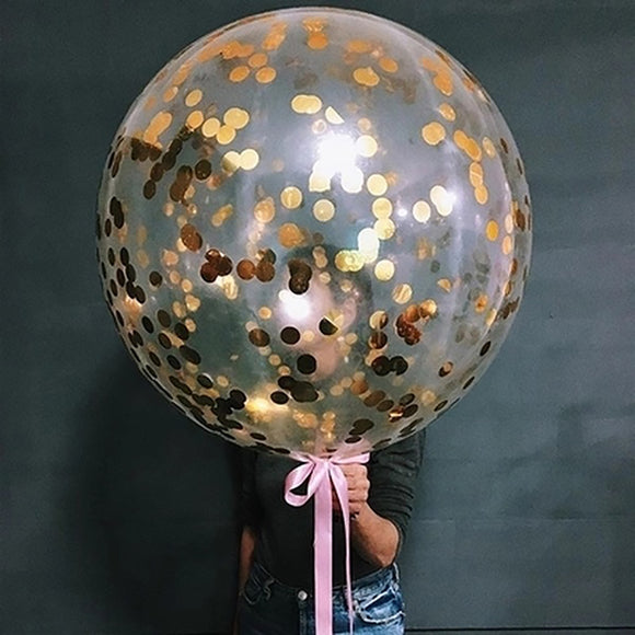 Giant,Clear,Balloon,Confetti,Helium,Latex,Wedding,Birthday,Party,Decorations