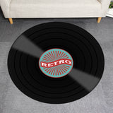 Vinyl,Records,Innovative,Carpet,Round,Floor,Europe,Fashion,Retro,Black,Carpet,Record,Pattern