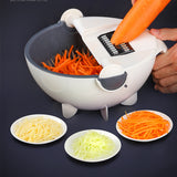 Multifunction,Vegetable,Cutter,Slicer,Chopper,Peeler,Drain,Basket,Kitchen