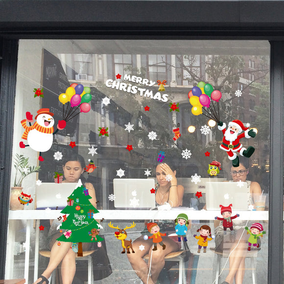 Miico,SK9244,Merry,Christmas,Window,Sticker,Removable,Christmas,Decoration