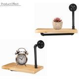 Single,Layer,Wooden,Shelf,Industrial,Rustic,Mount,Display,Shelving,Bracket