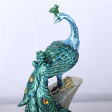 Peacock,Resin,Desktop,Ornament,Animal,Figurine,Statue,Decorations,Crafts