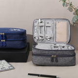 Double,Layer,Waterproof,Digital,Headphone,Charger,Storage,Organizer