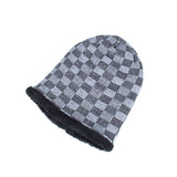 Grids,Outdoor,Knitted,Velvet,Lining,Beanie,Casual,Adjustable