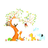 Removable,Jungle,Animals,Sticker,Monkey,Decal,Nursery,Decorations