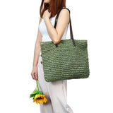 Outdoor,Portable,Straw,Weave,Handbag,Beach,Pouch,Shoulder