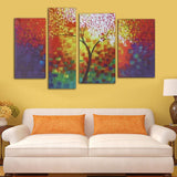 Piece,Unframed,Colourful,Trees,Canvas,Paintings,Picture