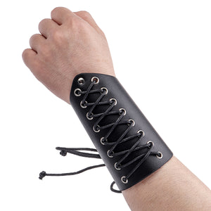 Leather,Gauntlet,Cosplay,Wrist,Buckle,Cuffs,Bicycle,Guard