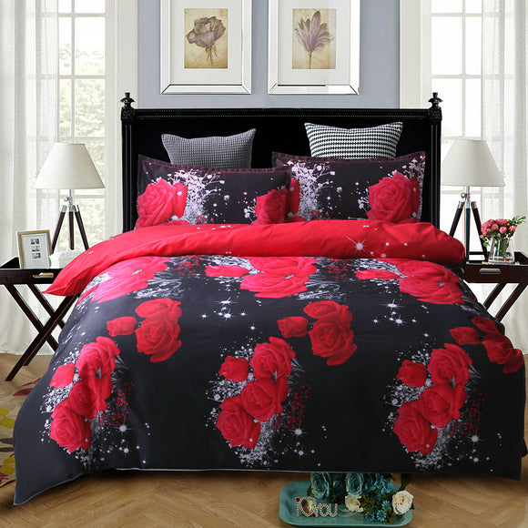 Bedding,Floral,Printing,Quilt,Cover,Pillowcase