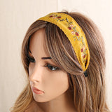 Ethnic,Embroidery,Headband,Rural,Suede,Floral,Fabric,Headband,Accessories