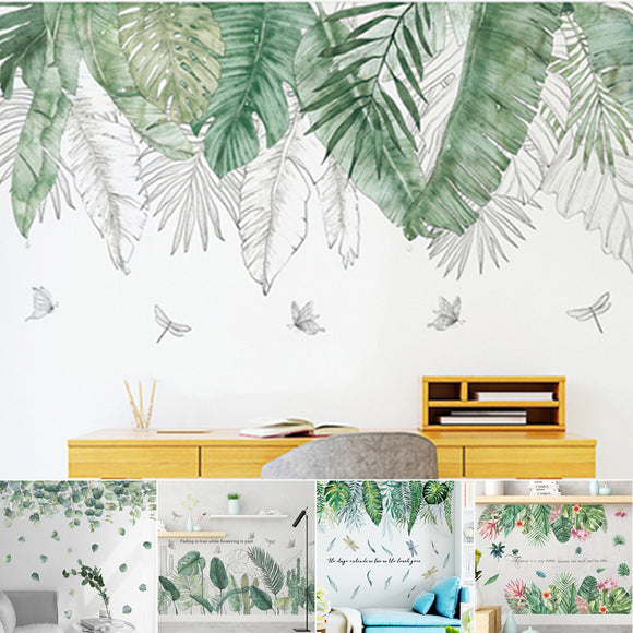 Tropical,Leaves,Plant,Flower,Sticker,Decor,Office,Decal,Mural