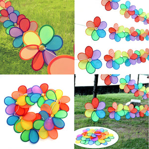 Rainbow,Flower,Windmill,Garden,Spinner,Festival,Outdoor,Camping,Decor