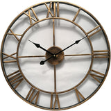 Loskii,Creative,Clock,Living,Round,Hollow,Wrought,Metal,Vintage,Clock