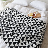 130*160cm,Cotton,Blanket,Geometry,Knitted,Bedspread,Chair,Textile