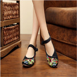 Handmade,Summer,Women,Comfort,Canvas,Slippers,Dragon,Embroidery,Chinese,Beijing,Slide,Shoes,Ladies