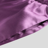 Men's,Women,Loose,Silky,Satin,Pajamas,Sleeve,Pants,Sleepwear