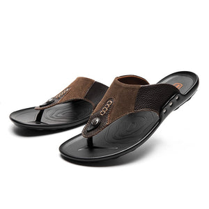 Men's,Leather,Rubber,Sandals,Slippers,Waterproof,Quick,Drying,Beach,Walking,Slippers