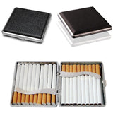 Black,Pocket,Leather,Metal,Tobacco,Smoke,Holder,Storage,Cigarette,Cards,Storage
