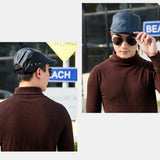 Leather,Solid,Color,Sunscreen,Casual,Forward,Beret