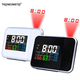 Lockii,Colorful,Digital,Projection,Alarm,Clock,Temperature,Thermometer,Humidity,Hygrometer,Projector,Calendar