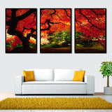 Miico,Painted,Three,Combination,Decorative,Paintings,Maple,Decoration