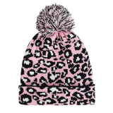 Women,Winter,Casual,Leopard,Print,Pompoms,Knitted,Beanie