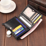 IPRee,Men's,Leather,Wallet,Outdoor,Travel,Retro,Zipper,Credit,Cards,Holder,Portable,Pocket,Purse