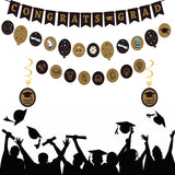 Graduation,Decorations,Party,Supplies,Black,Cards,Banner,Background