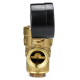 Water,Pressure,Regulator,Brass,Adjustable,Reducer,Gauge,Meter