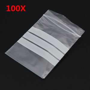 100Pcs,7x10cm,Reclosable,Ziplock,Writing,Panels,Adhesive