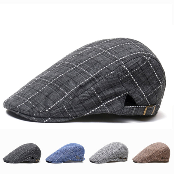 Outdoor,Summer,Plaid,pattern,Breathable,Beret,Solid,Newsboy,Cabbie,Visor