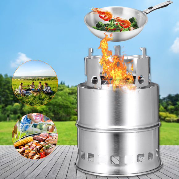 Stainless,Steel,Camping,Stove,Picnic,Grill,Alcohol,Stove