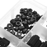 180pcs,Nylon,Black,Spacers,Screw,Assortment