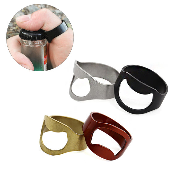 Outdoor,Finger,Opener,Stainless,Steel,Bottle,Opener