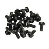 Suleve,M3NP1,50Pcs,Nylon,Screw,Black,Round,Phillips,Screw,Nylon,Standoff,Assortment