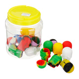 100Pcs,Silicone,Containers,Skull,Mixed,Colors,Empty